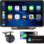 APOKAMORI 7″ Portable Wireless CarPlay & Android Auto Touchscreen
