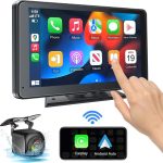 PASLDA Portable Wireless Apple CarPlay & Android Auto Screen (7″)